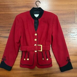 Cache Red Blazer with Gold Buttons